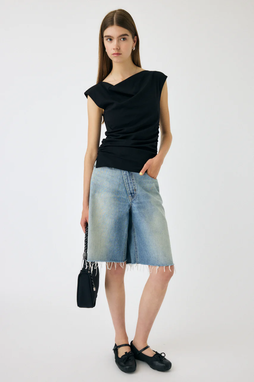CROSS WAIST HALF PANTS - Image 4