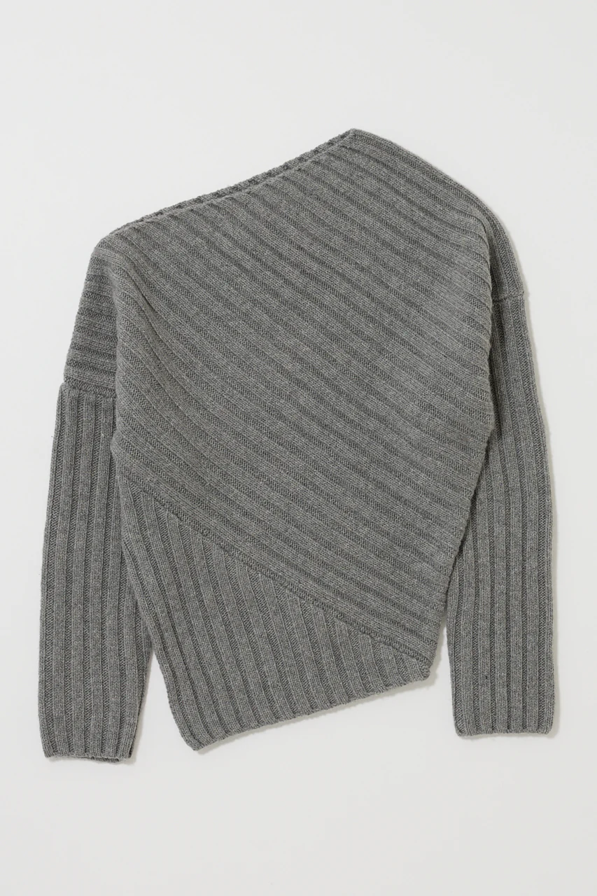ASYMMETRY RIB  KNIT