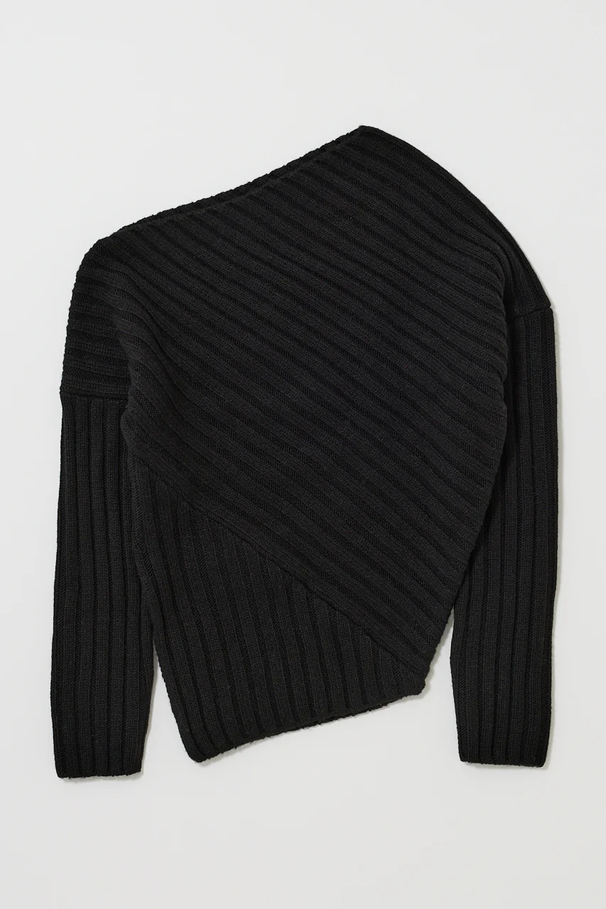 ASYMMETRY RIB  KNIT