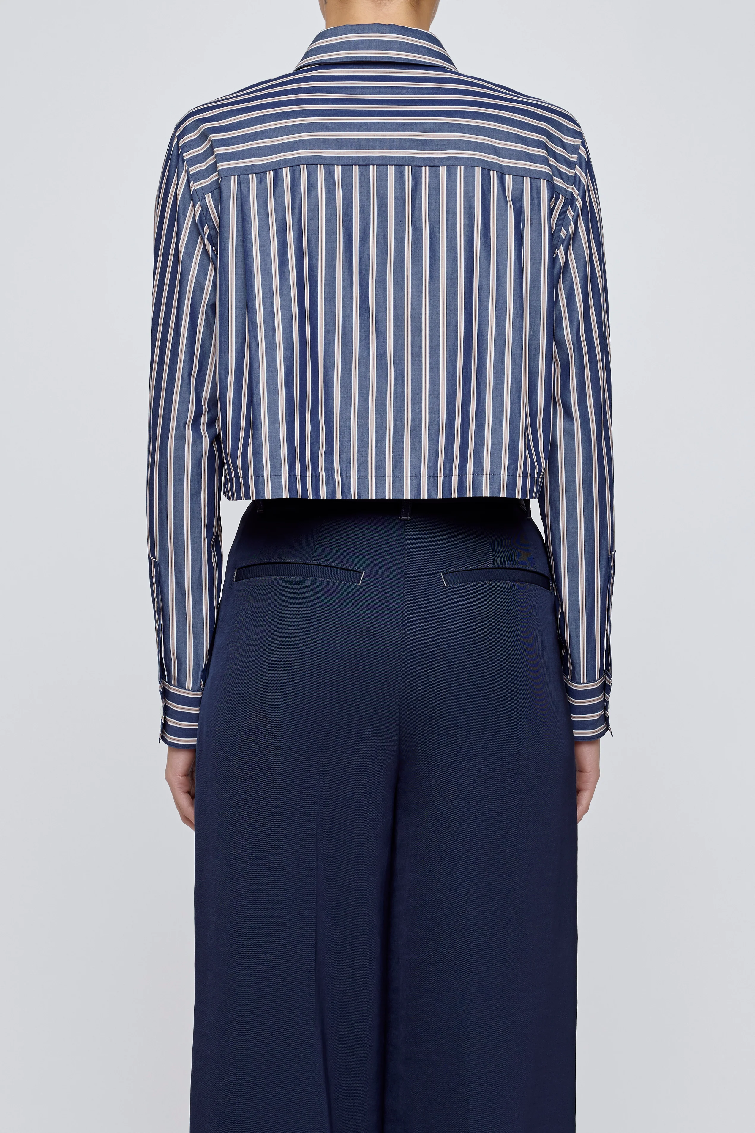 MV BASIC STRIPED CROPPED SHIRT - Image 2