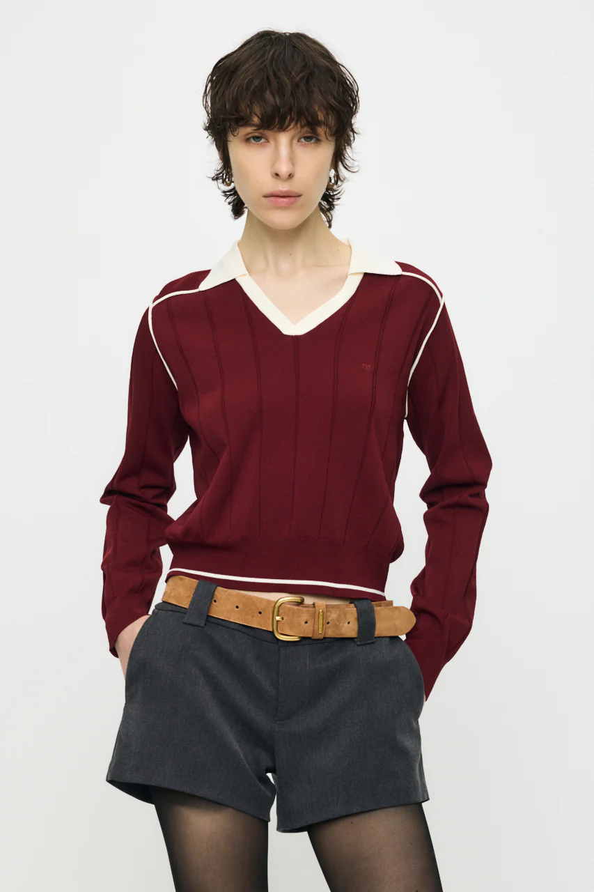 BI COLOR KNIT POLO - Image 2