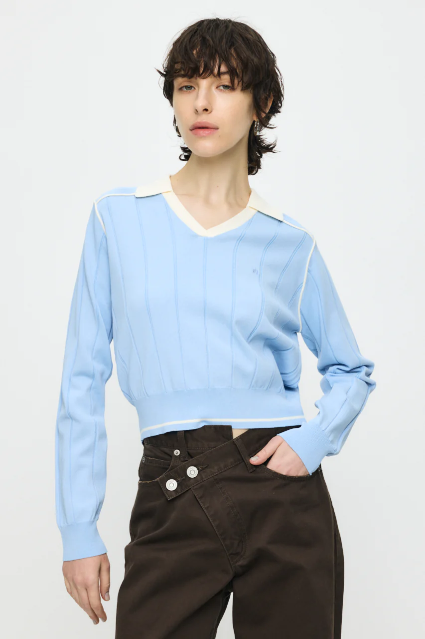 BI COLOR KNIT POLO - Image 2