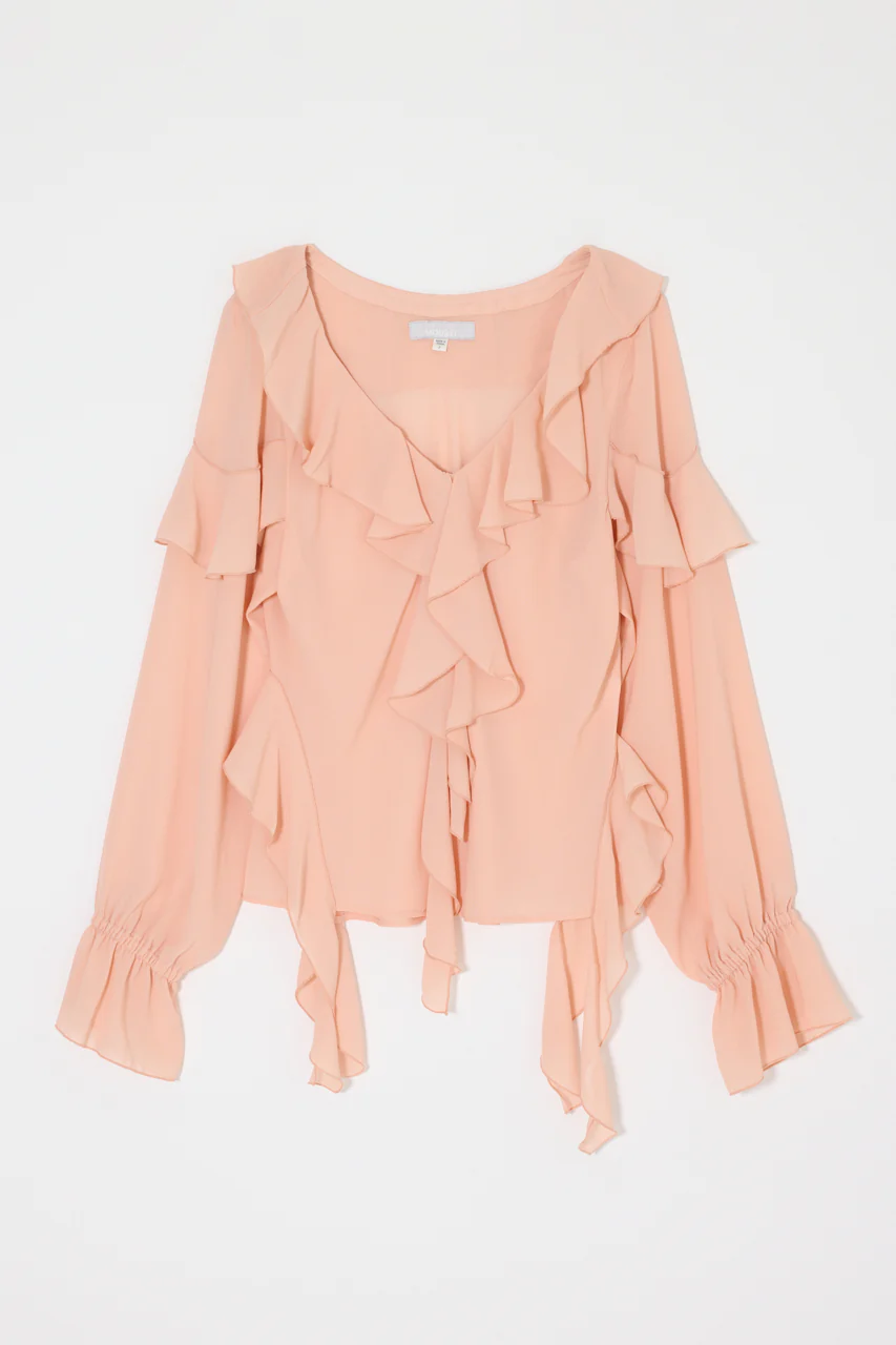 CHIFFON RUFFLE BLOUSE