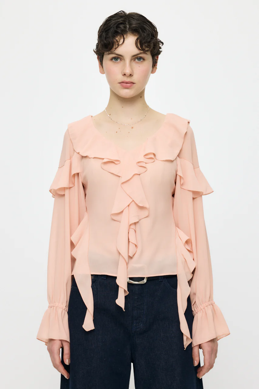 CHIFFON RUFFLE BLOUSE - Image 2