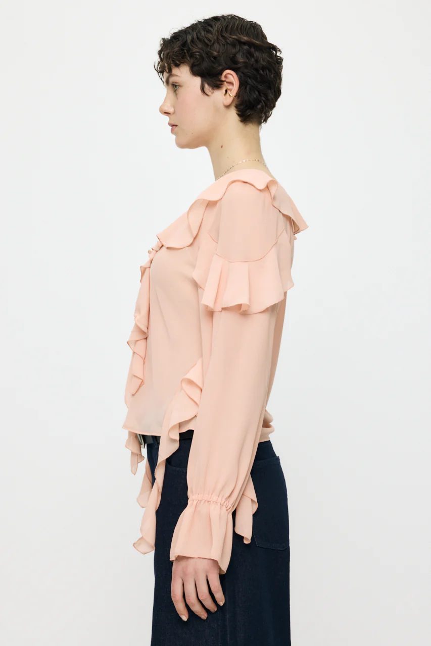 CHIFFON RUFFLE BLOUSE - Image 4