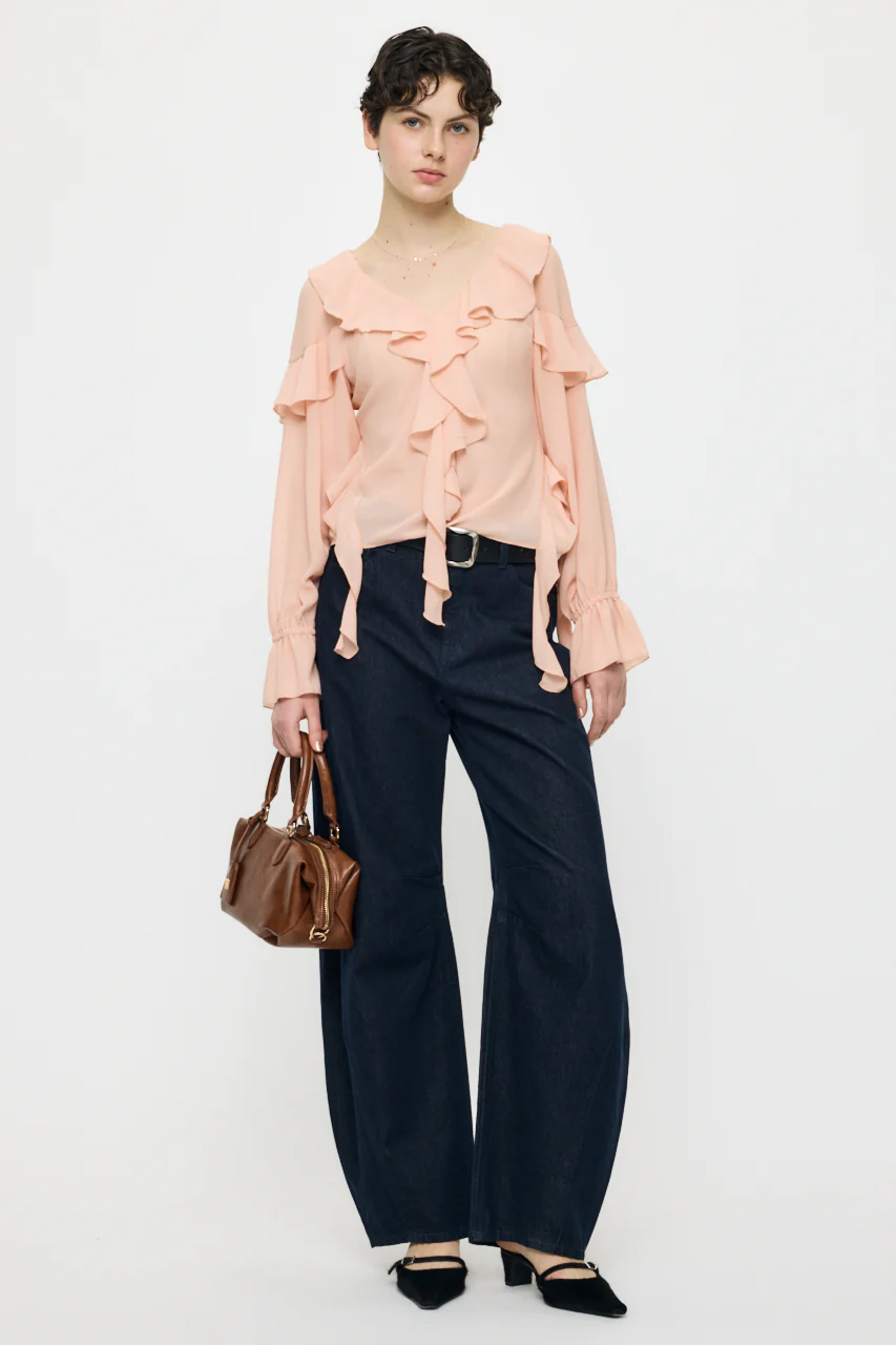 CHIFFON RUFFLE BLOUSE - Image 5