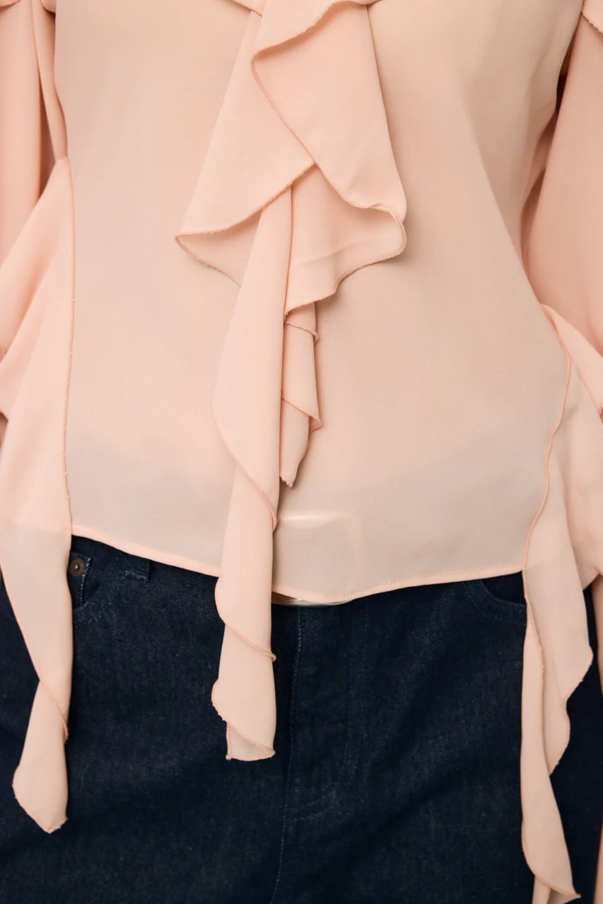 CHIFFON RUFFLE BLOUSE - Image 9