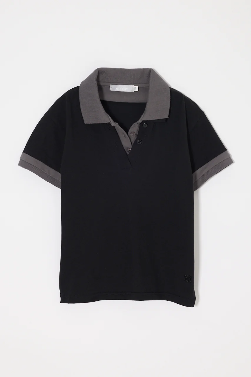 CONTRAST POLO TOP