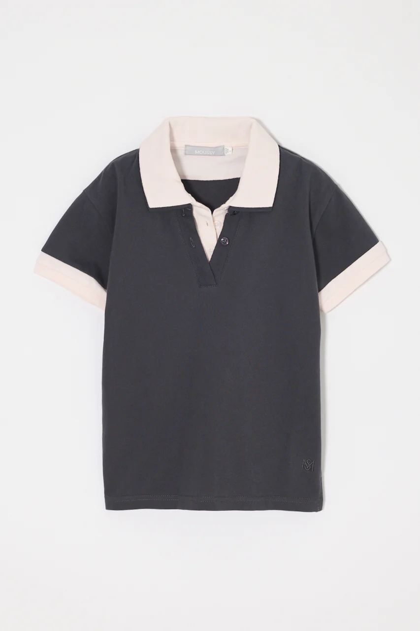 CONTRAST POLO TOP