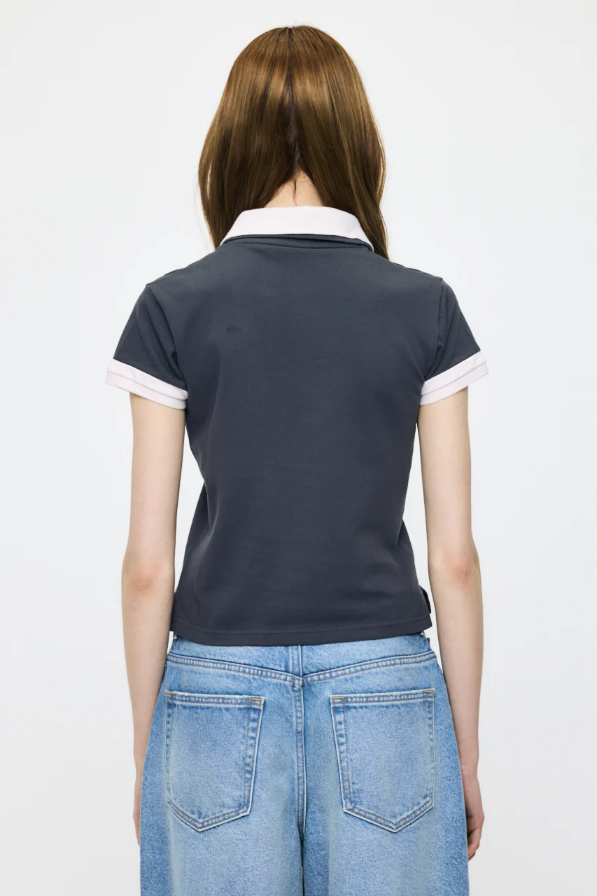 CONTRAST POLO TOP - Image 3