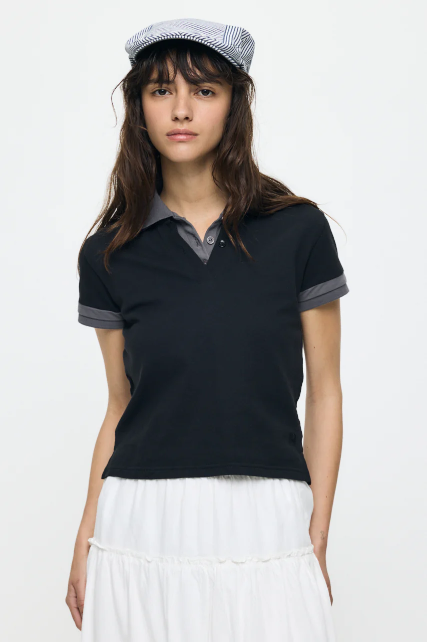 CONTRAST POLO TOP - Image 2