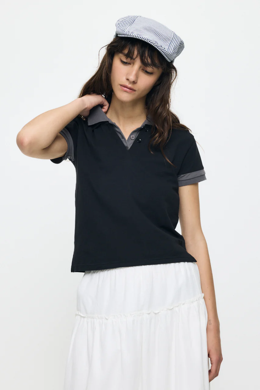 CONTRAST POLO TOP - Image 4