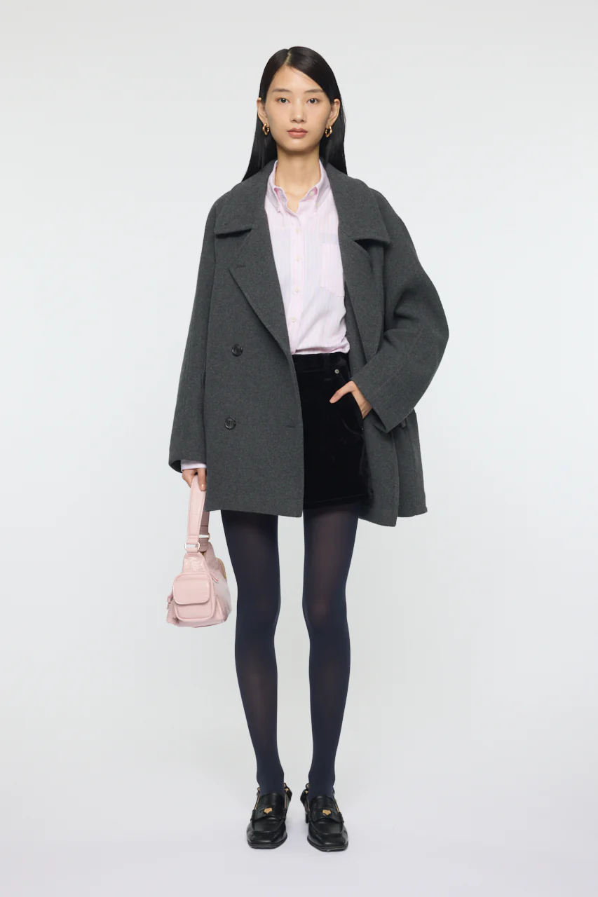 DOUBLE BREASTED MID COAT - Image 5