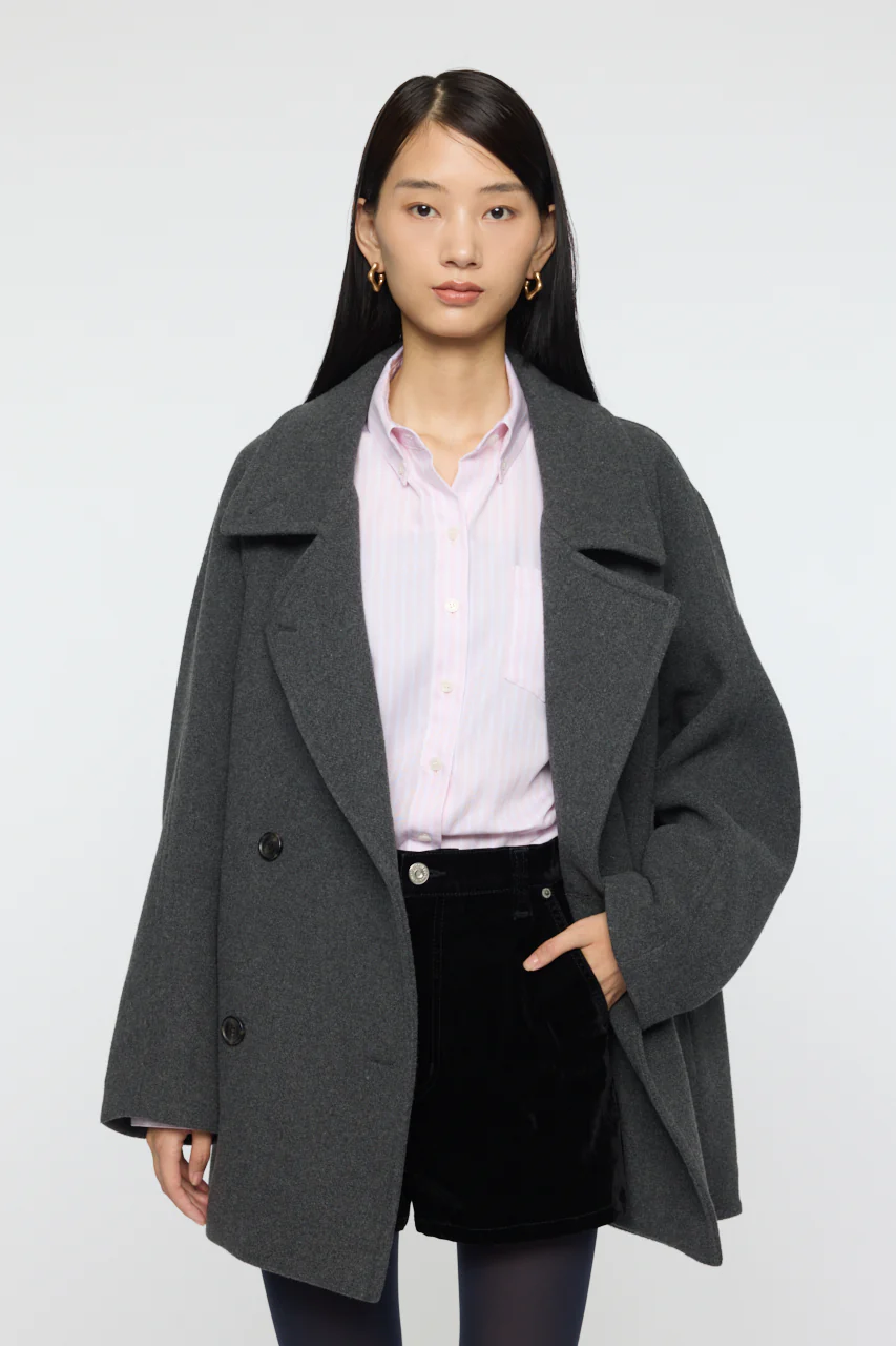 DOUBLE BREASTED MID COAT - Image 6
