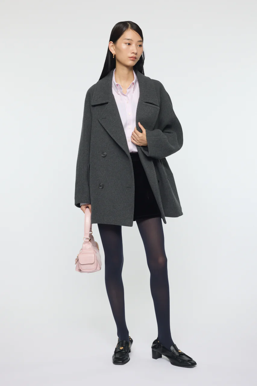 DOUBLE BREASTED MID COAT - Image 8