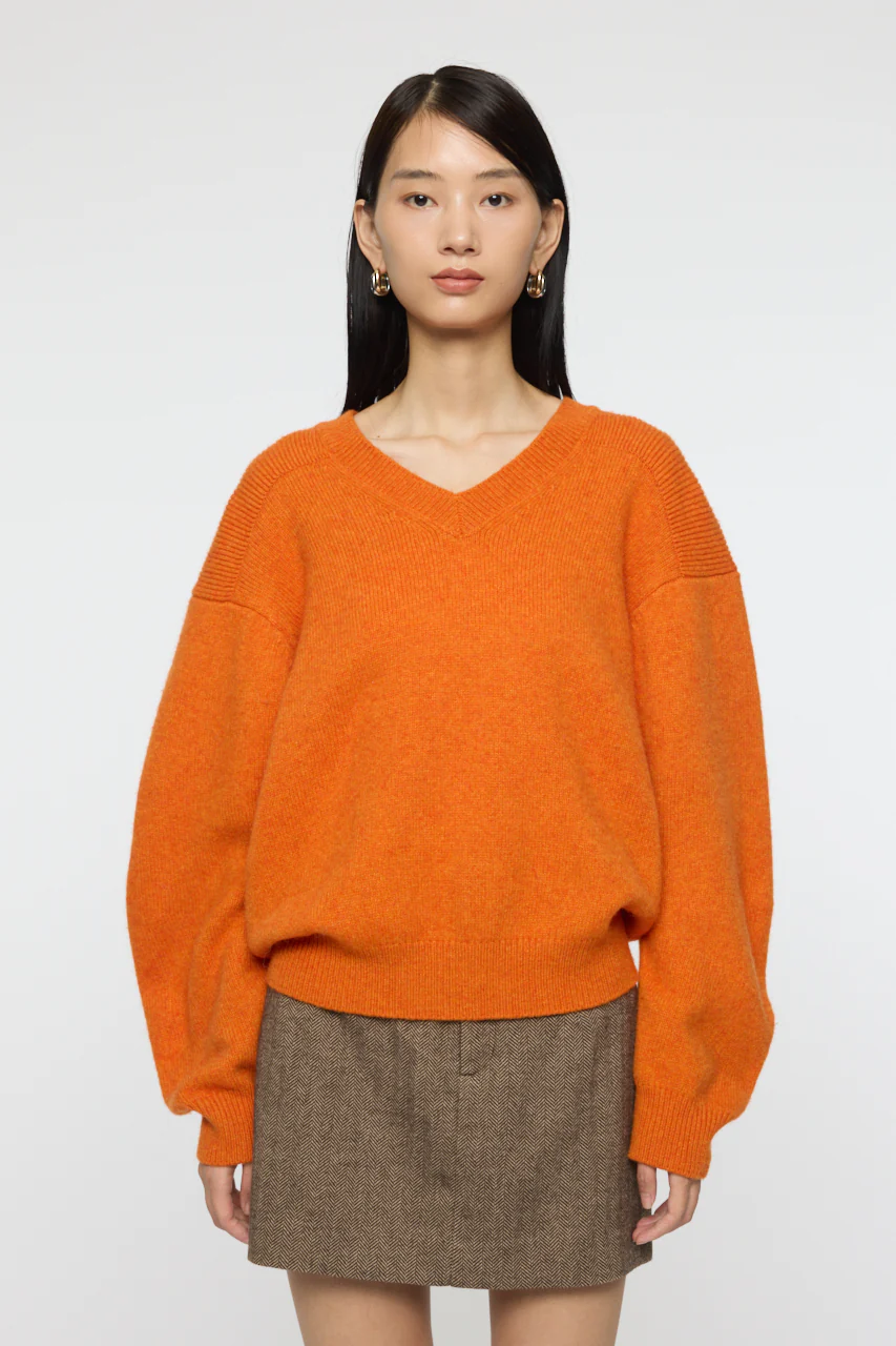 DOUBLE SHOULDER V-NECK SWEATER - Image 2