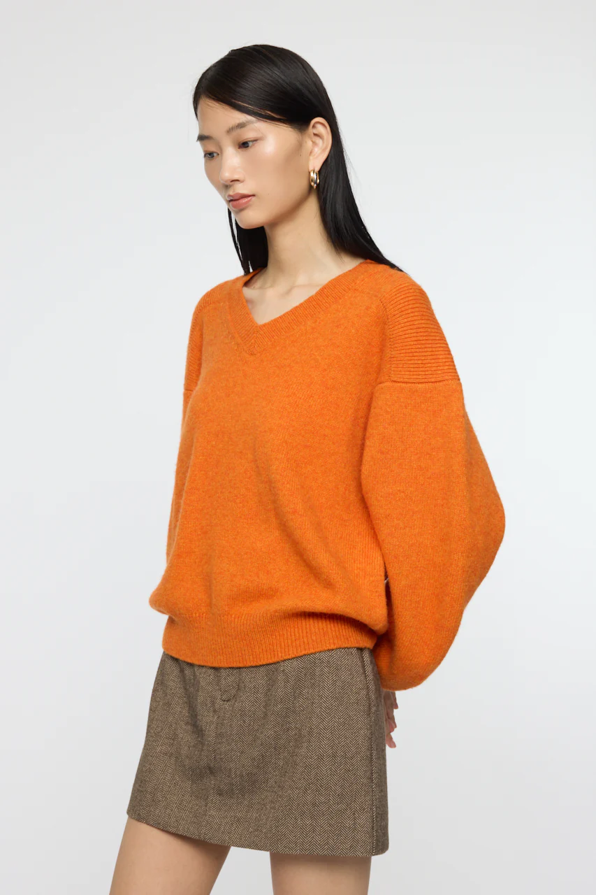 DOUBLE SHOULDER V-NECK SWEATER - Image 3