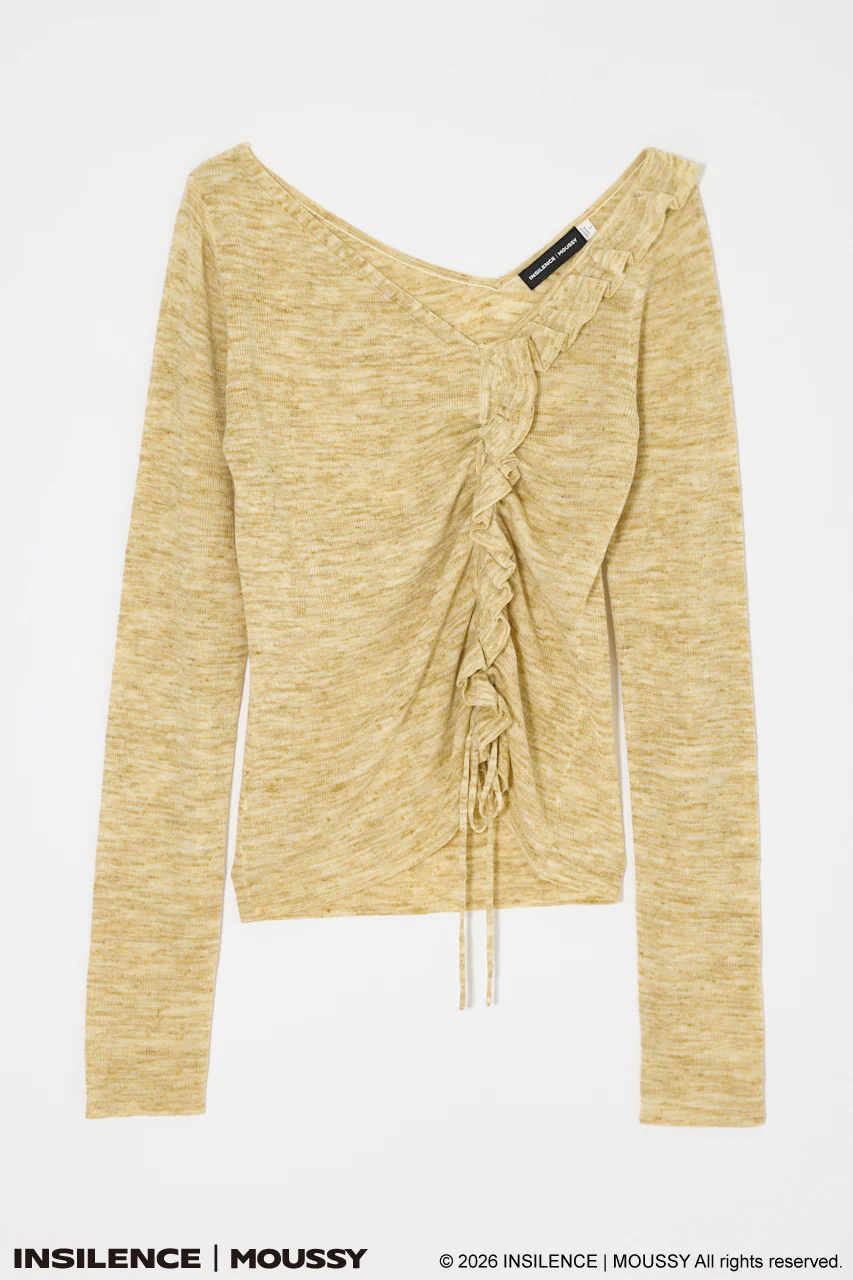 INSILENCE GATHER KNIT TOP