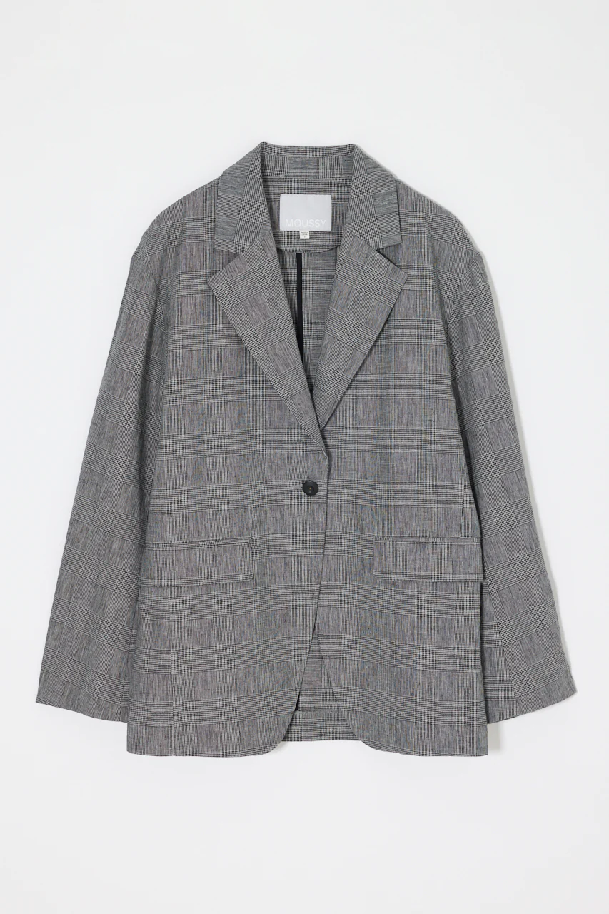 LINEN BLEND OVERSIZED JACKET