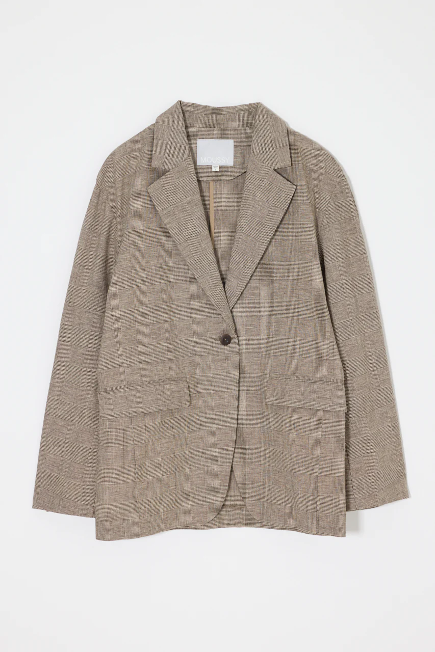LINEN BLEND OVERSIZED JACKET