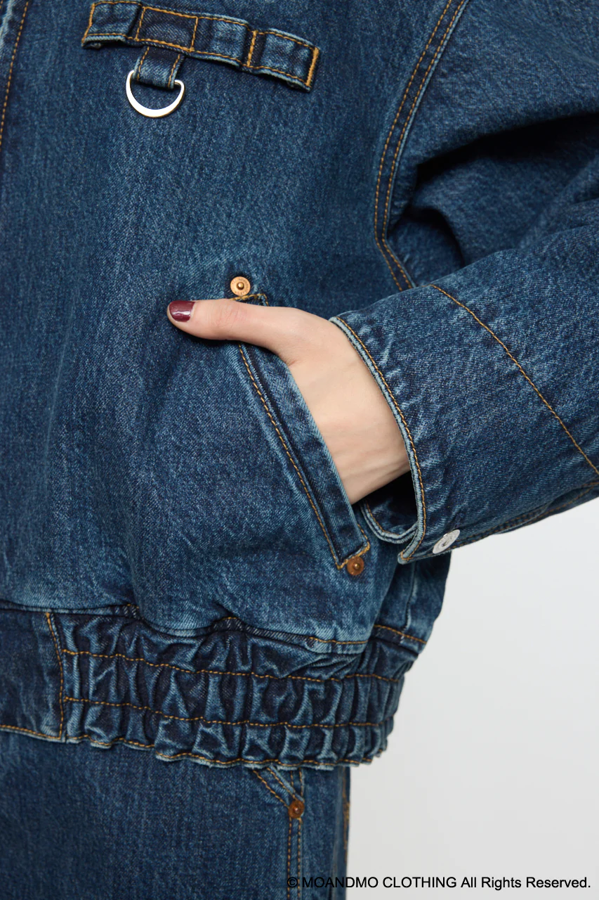 MOANDMO DENIM PADDED JACKET - Image 8