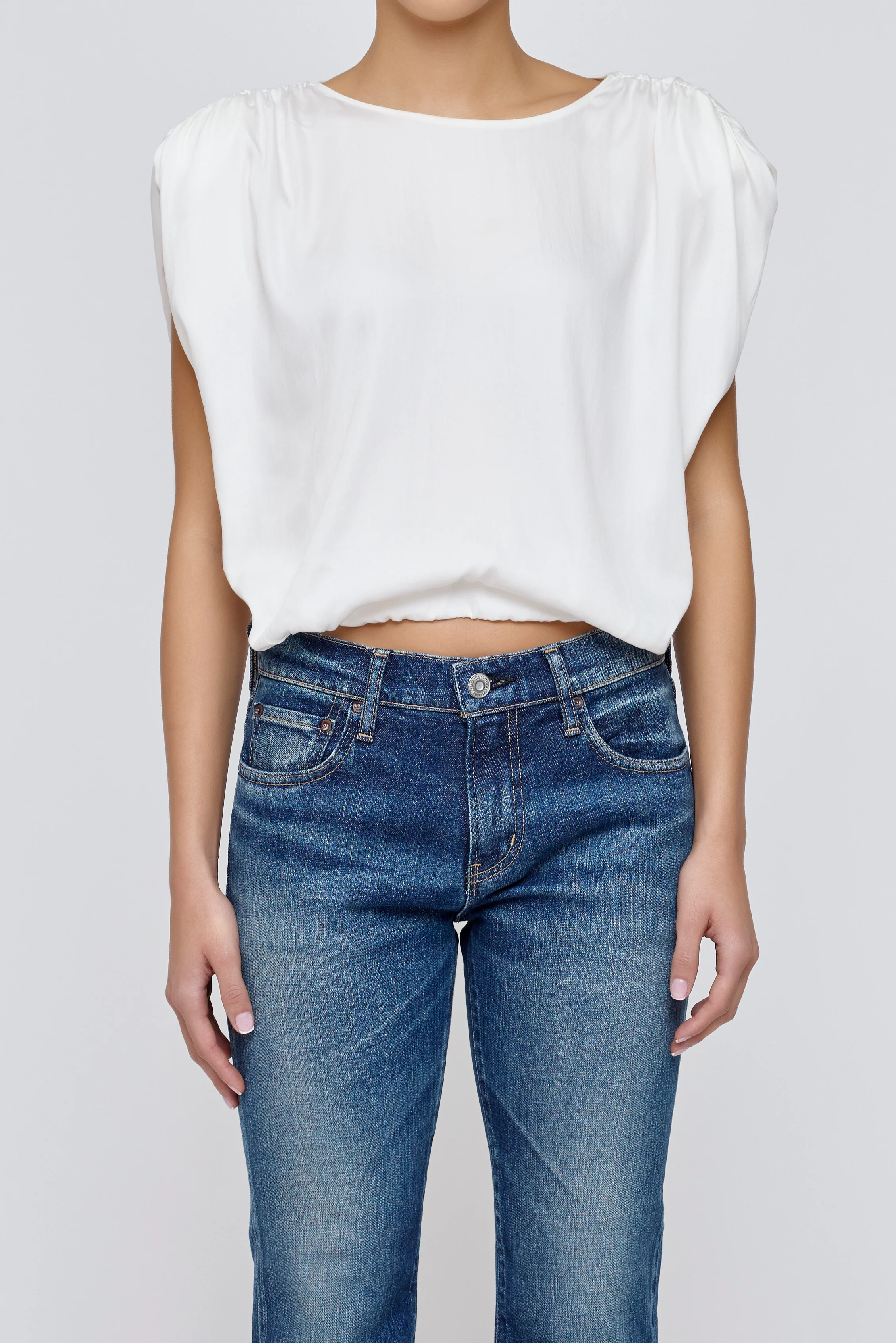 MV SATIN SHELL CAP TOP