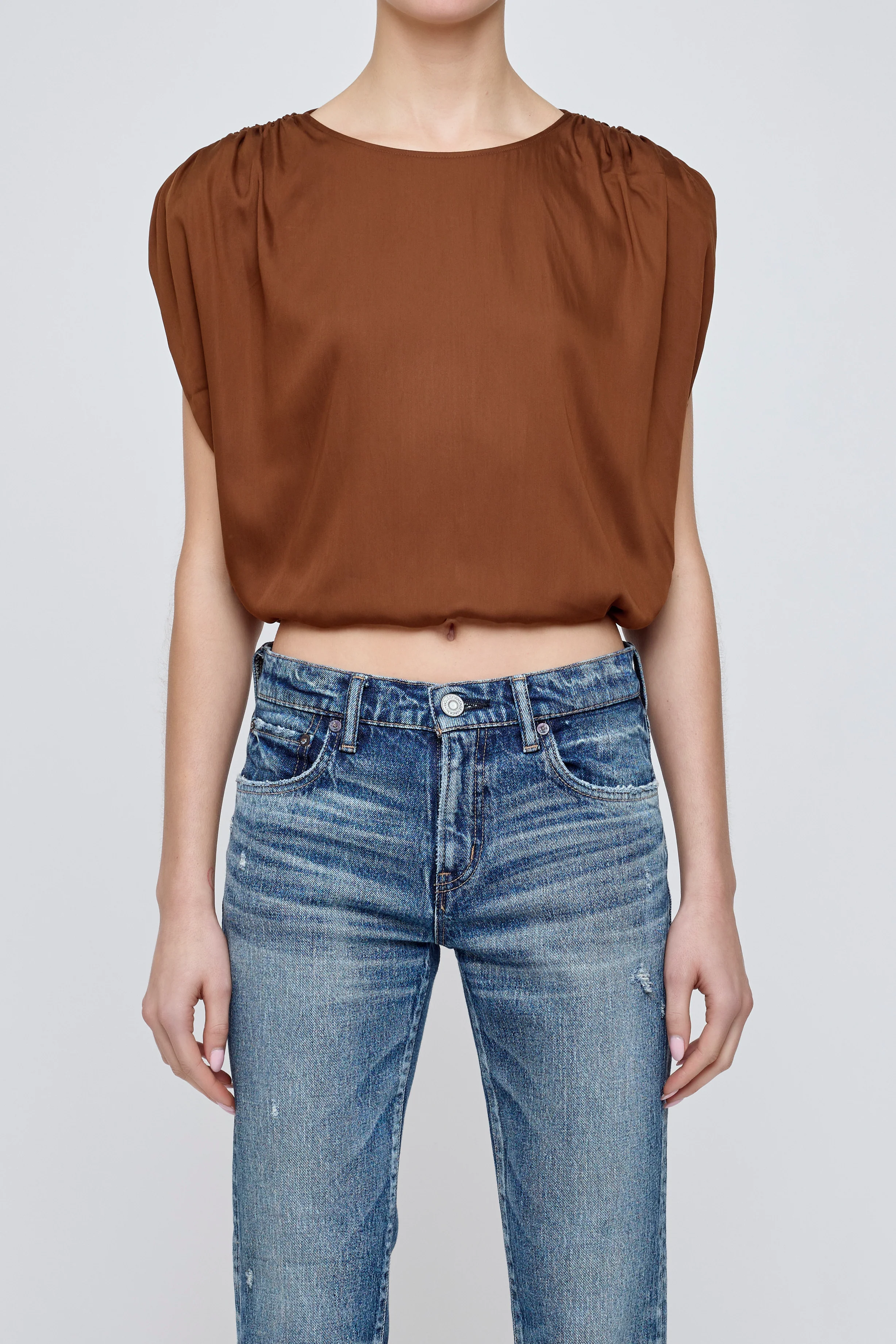 MV SATIN SHELL CAP TOP