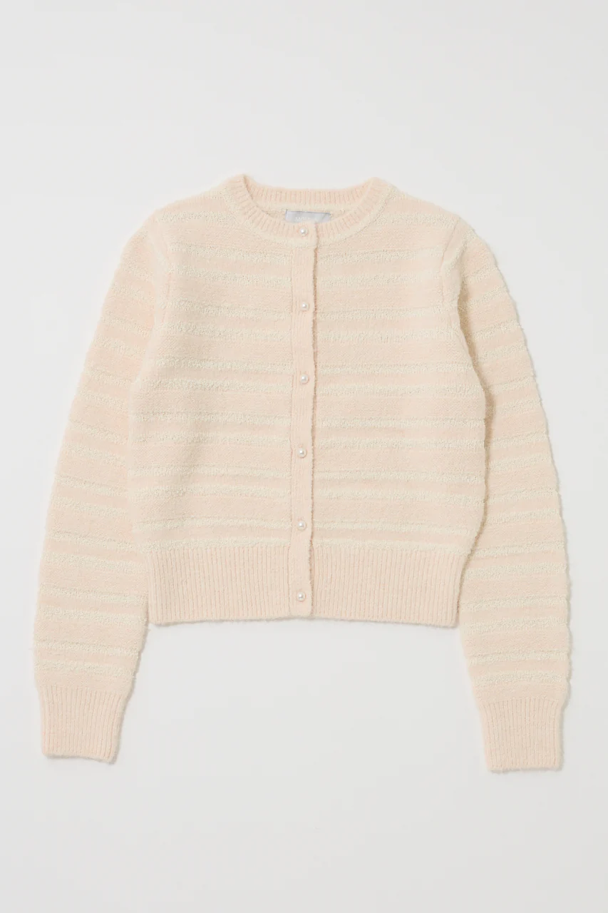 SHADOW STRIPE KNIT CARDIGAN