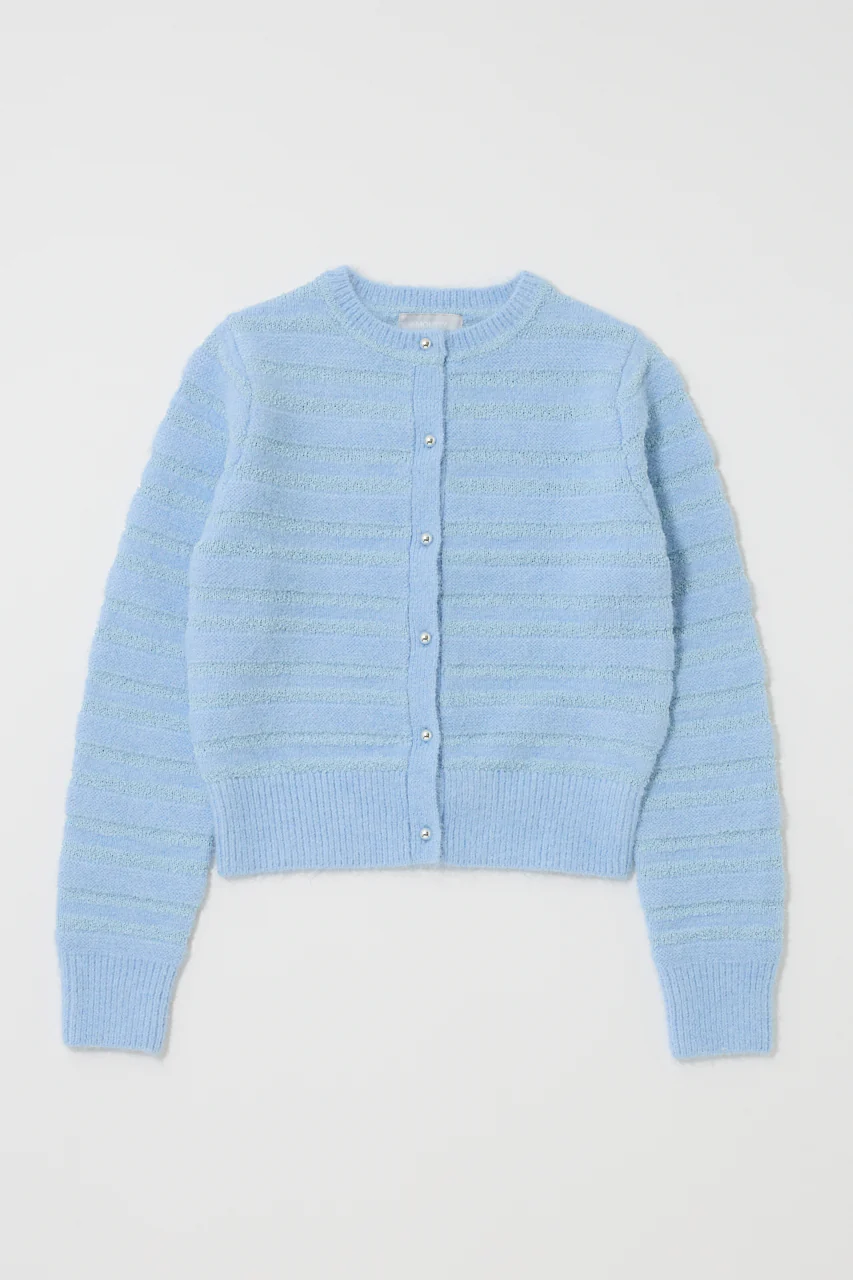 SHADOW STRIPE KNIT CARDIGAN