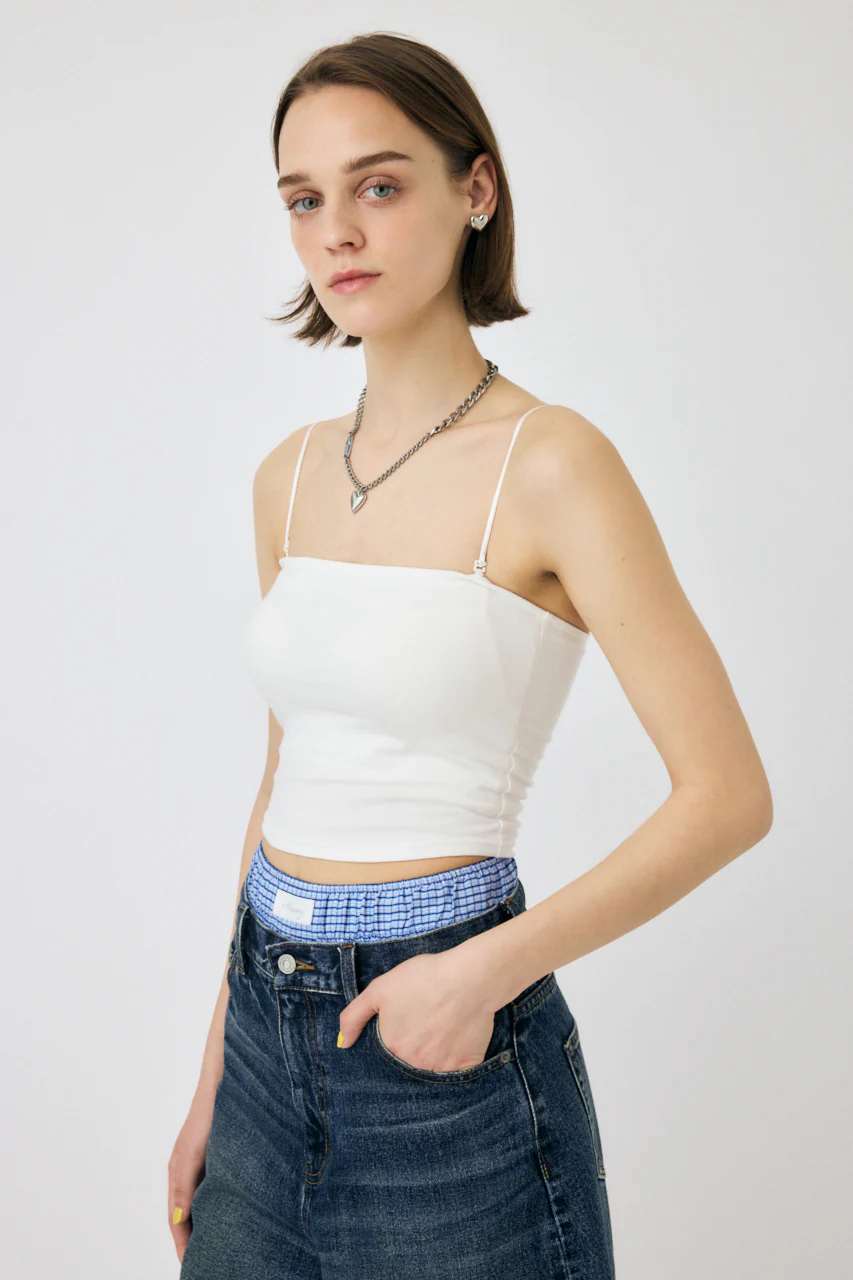 SQUARE NECK BARE CAMI TOP - Image 13