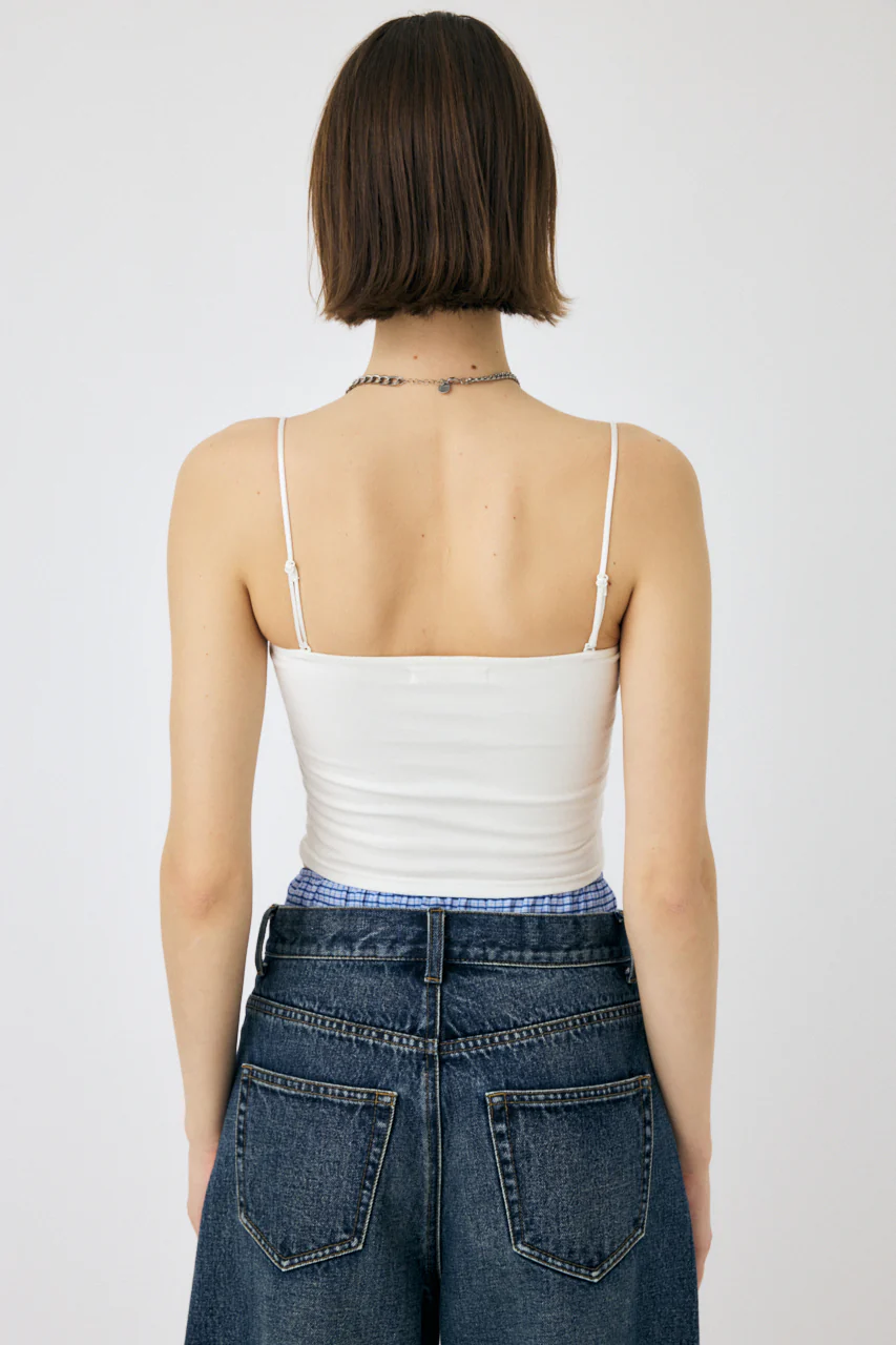 SQUARE NECK BARE CAMI TOP - Image 3