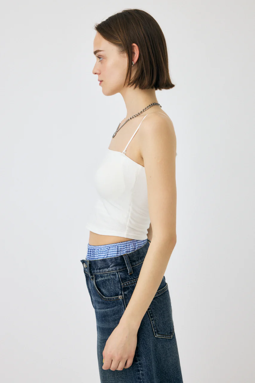 SQUARE NECK BARE CAMI TOP - Image 6
