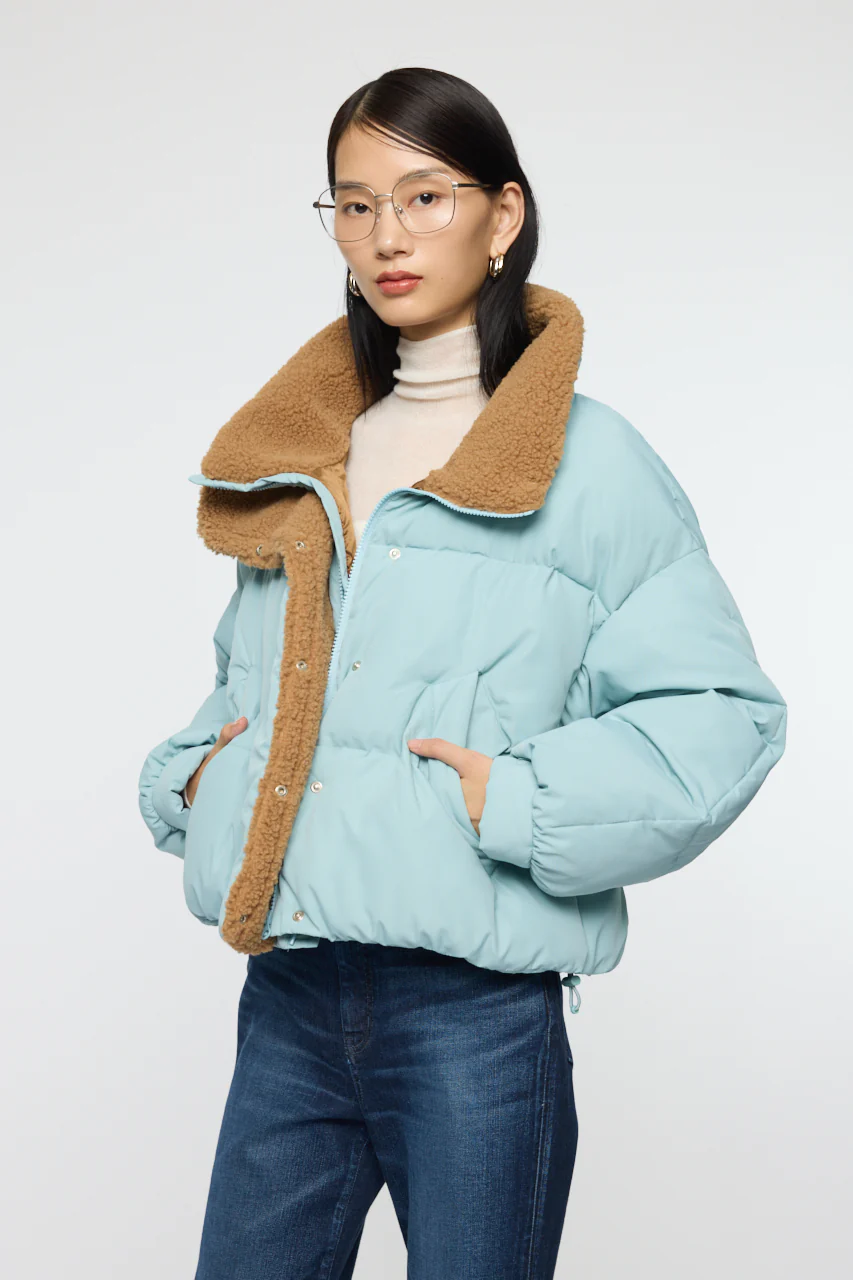 STAND COLLAR PUFFER JACKET - Image 14