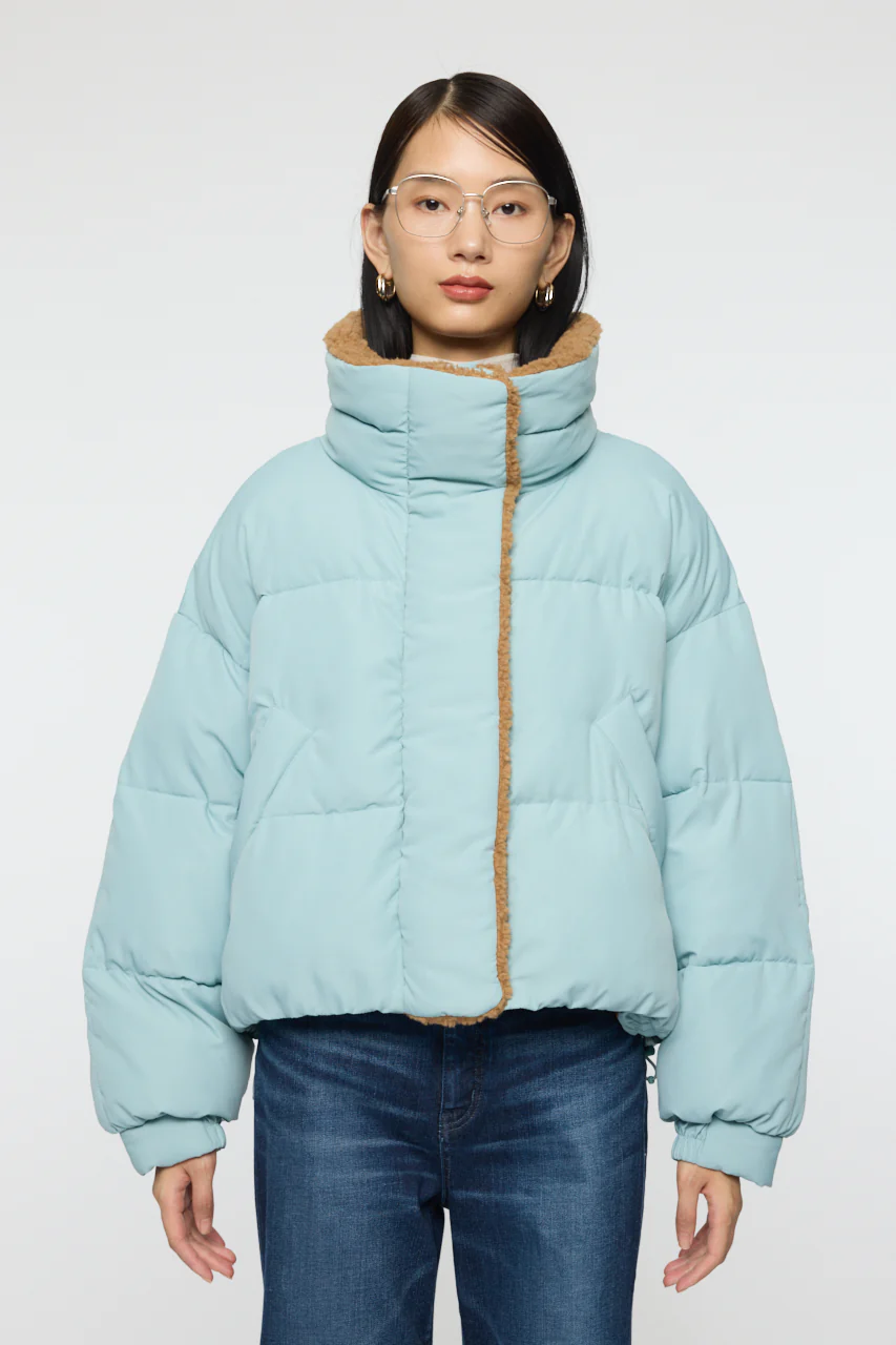STAND COLLAR PUFFER JACKET - Image 2