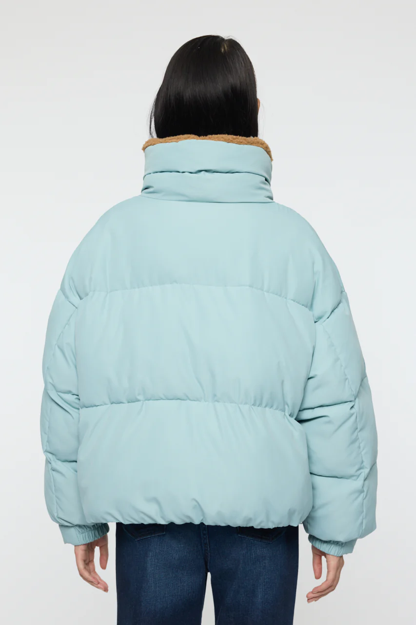 STAND COLLAR PUFFER JACKET - Image 3